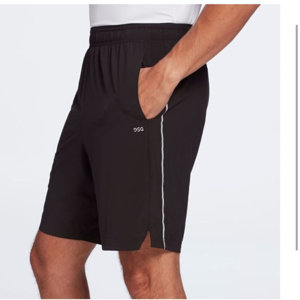 DSG men’s 9” pure black stride run shorts size S NWT